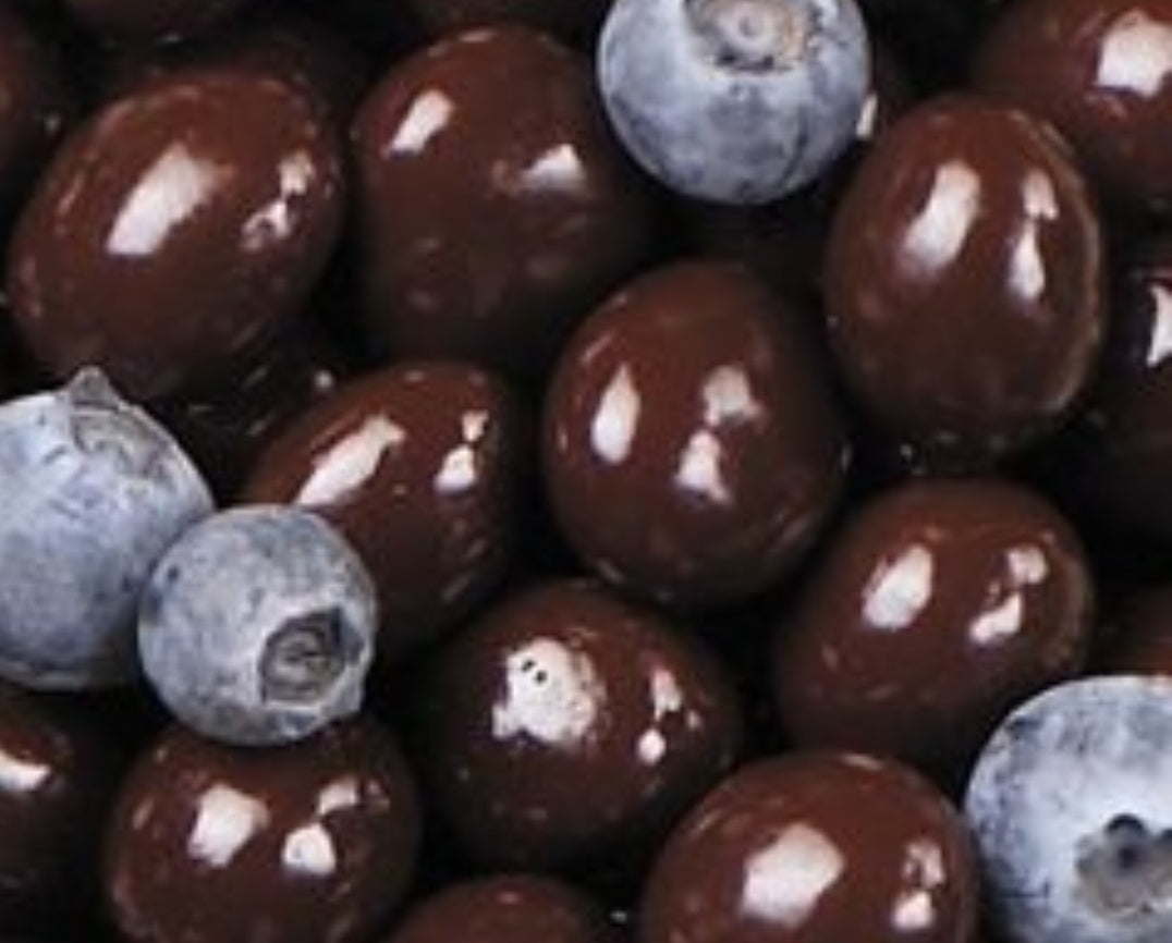 chocolate and blueberries